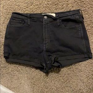 Black Jean Shorts